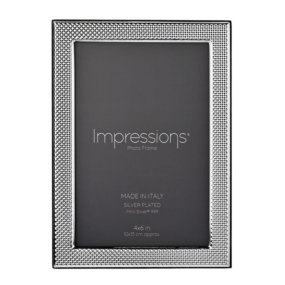 
                  
                    Silver Narrow Textured Photo Frame
                  
                