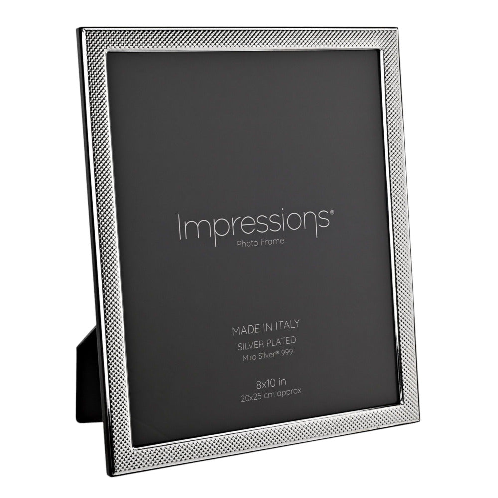 
                  
                    Silver Narrow Textured Photo Frame
                  
                